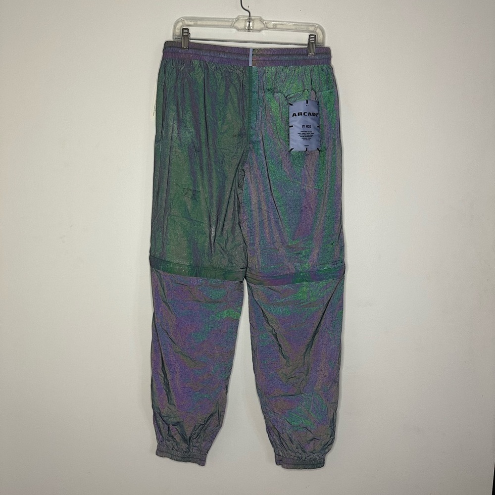 MCQ Alexander McQueen Arcade Off-Zip Reflective Track Pants Silver Mens Jogger L - Picture 3 of 14